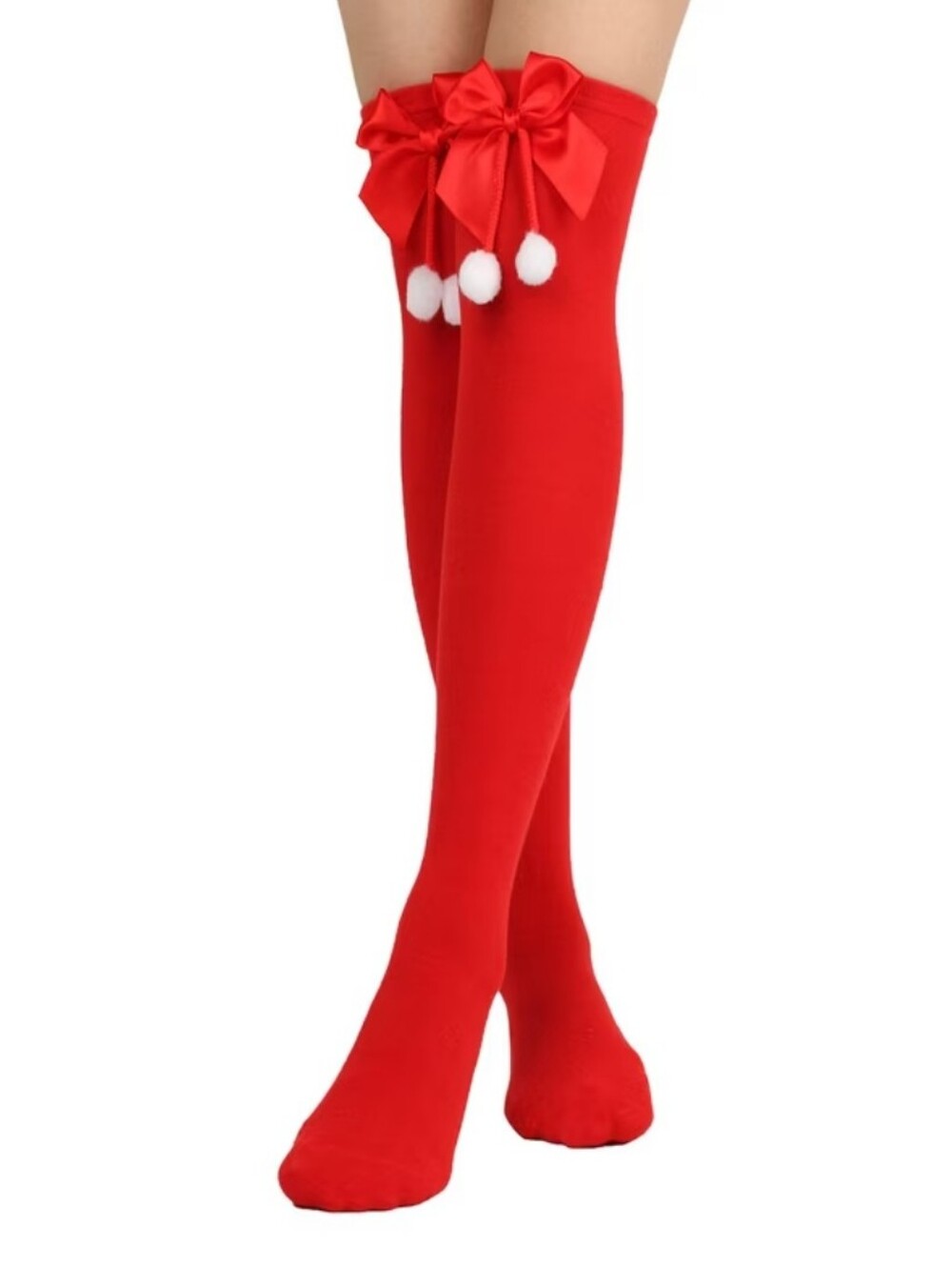 Red Over The Knee Sexy Christmas Stockings